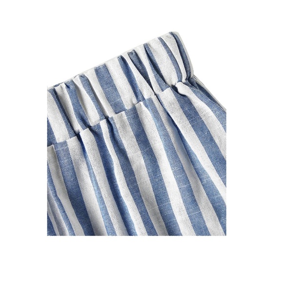 NWOT 2PieceOutfit Striped KnotFront CropTop Shorts - Picture 5 of 6